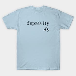 Depravity Handcuffs Small Light-Monotone T-Shirt